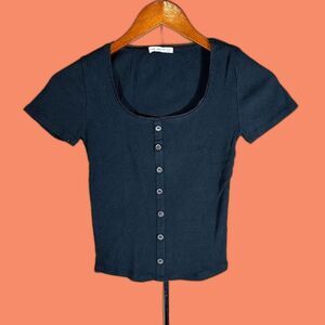 Active USA Women's Black Crop-top